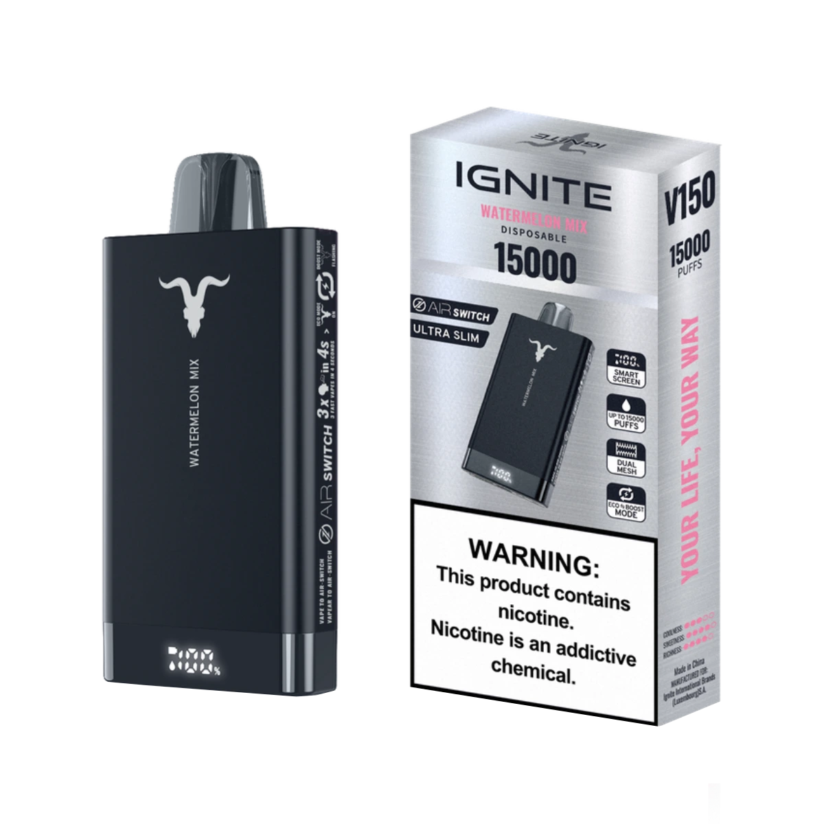 Ignite WATERMELON MIX Vape v150, package photo